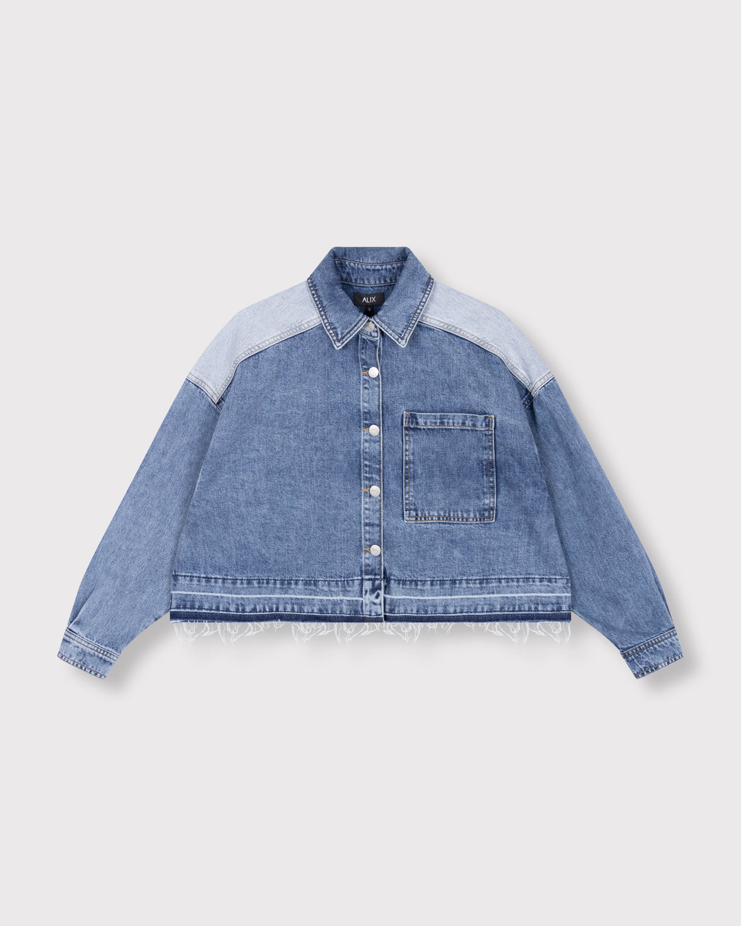 Mix Denim Blouse - Image 5