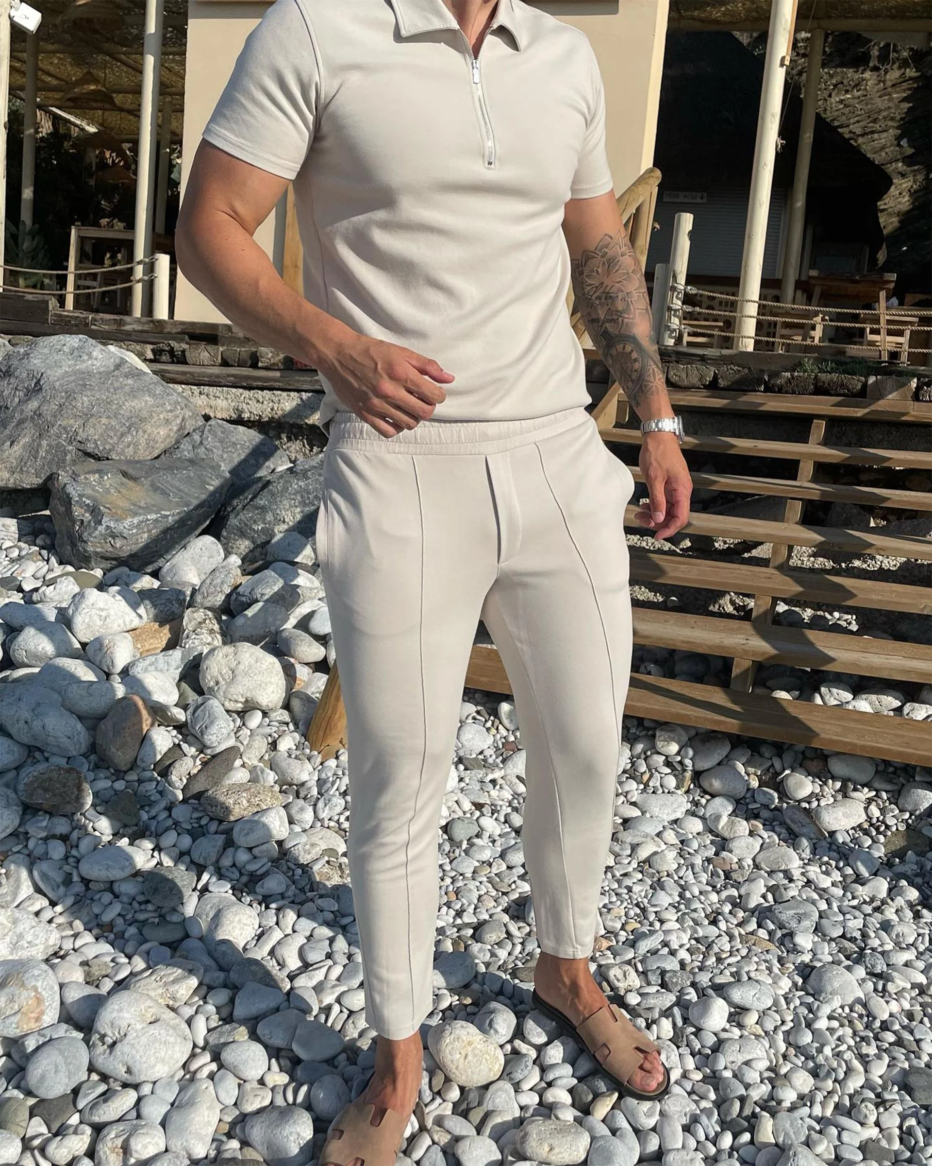 Pantalon Trousers Creme - Image 4