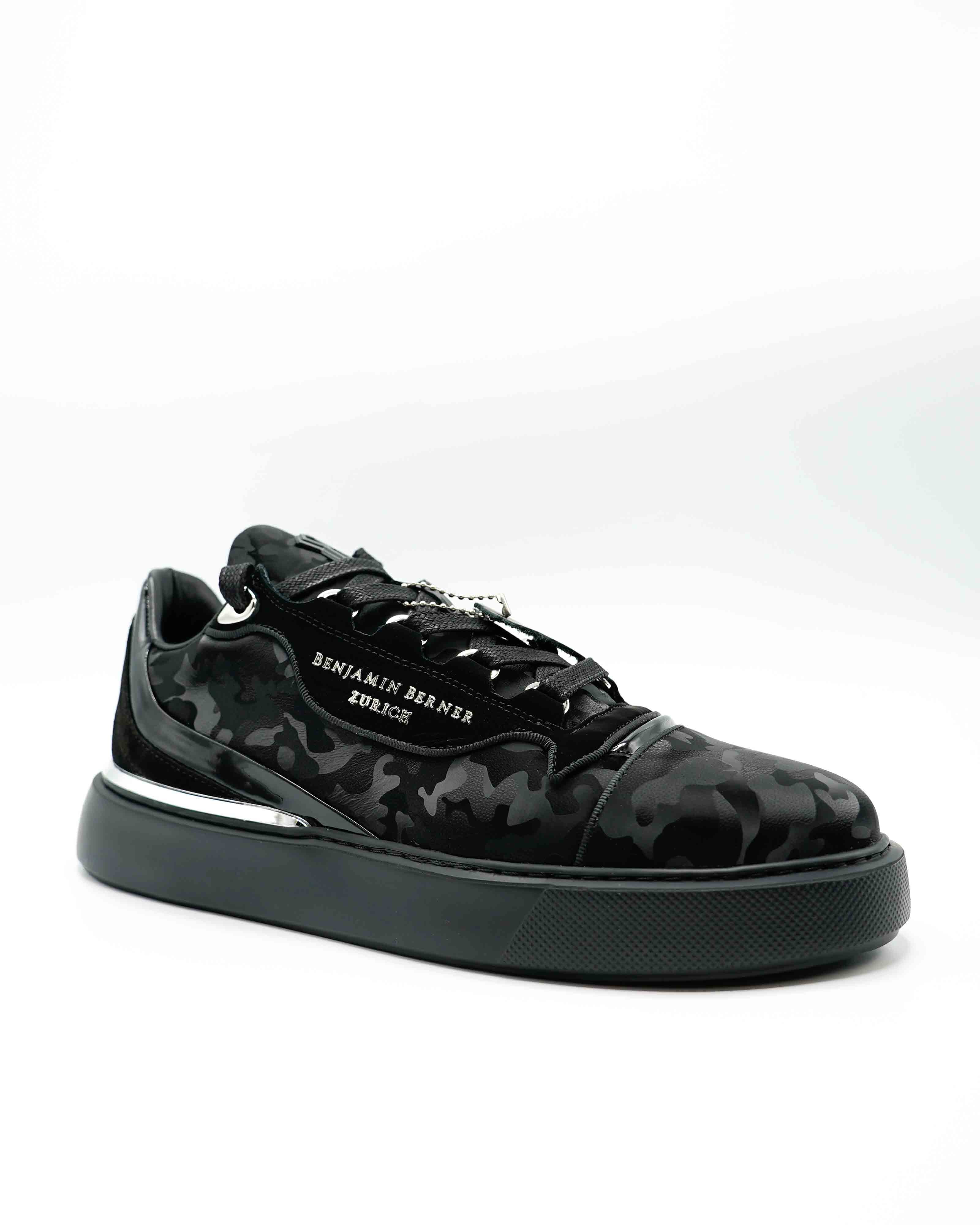 Reflective Camouflage Calfskin Sneakers - Image 6